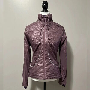 Lululemon Limited Edition Velocity Plum Embossed Dot Running Jacket